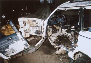 OPD photo of Judi Bari's bombed car